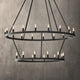 ALVA 30-Light Antique 2-Layer Bronze Aged brass E14 wagon wheel Farmhouse Chandelier - 7Pandas Australia