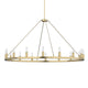 ALVA 16-Light Modern Wagon Wheel Chandelier Aged Brass E14 Farmhouse Light - 7Pandas Australia