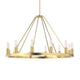 ALVA 12-Light Antique Wagon Wheel Chandelier Aged Brass E14 Farmhouse Light - 7Pandas Australia