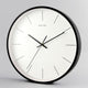 RUDY Quartz Wall Clock 14 Inch 350mm Black Metal Frame White Back Plate Simple - 7Pandas Australia