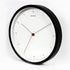 COZY Quartz Wall Clock 12 Inch 300mm Black Metal Frame White Plate Red Second Hand