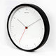 COZY Quartz Wall Clock 12 Inch 300mm Black Metal Frame White Plate Red Second Hand - 7Pandas Australia
