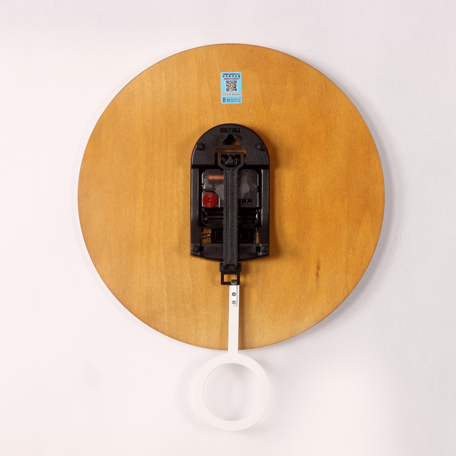 WAKI Quatz Wall Clock 14 Inch 350mm Black White MDF Frame Wood Finish Wood Finger - 7Pandas Australia