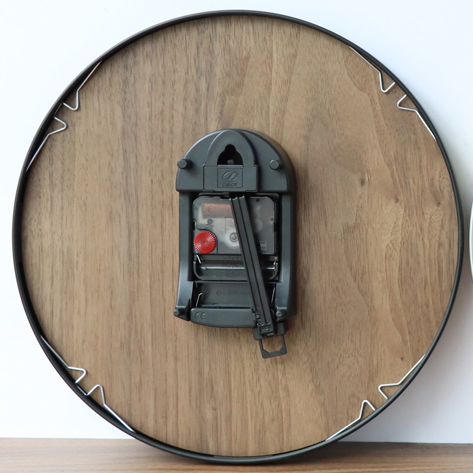 GUNI Quartz  Wall Clock 12 Inch 300mm Black Metal Frame Wood MDF Plate Brass Indicator - 7Pandas Australia