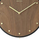GUNI Quartz  Wall Clock 12 Inch 300mm Black Metal Frame Wood MDF Plate Brass Indicator - 7Pandas Australia