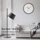 MOONI Quartz Wall Clock 12 Inch 300mm Black Metal Frame White Plate Short Line Indicator - 7Pandas Australia