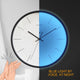 MOONI Quartz Wall Clock 12 Inch 300mm Black Metal Frame White Plate Short Line Indicator - 7Pandas Australia