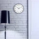 CONY Quartz  12 Inch 300mm Round Black Metal Frame White PP Plate Silent Wall Clock - 7Pandas Australia
