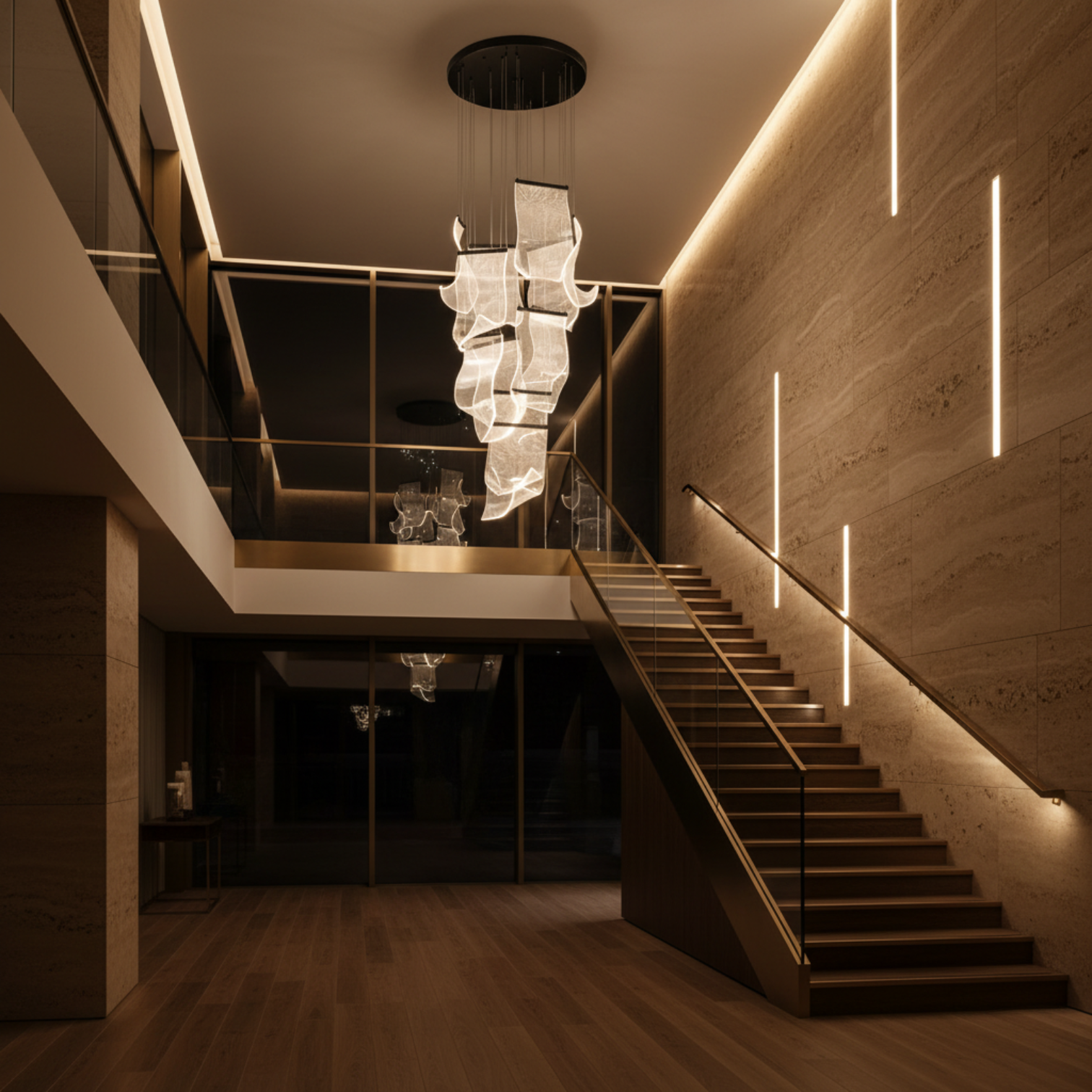 BORAS Modern High Ceiling Acrylic LED Chandelier 3CCT Dimmable - 7Pandas Australia