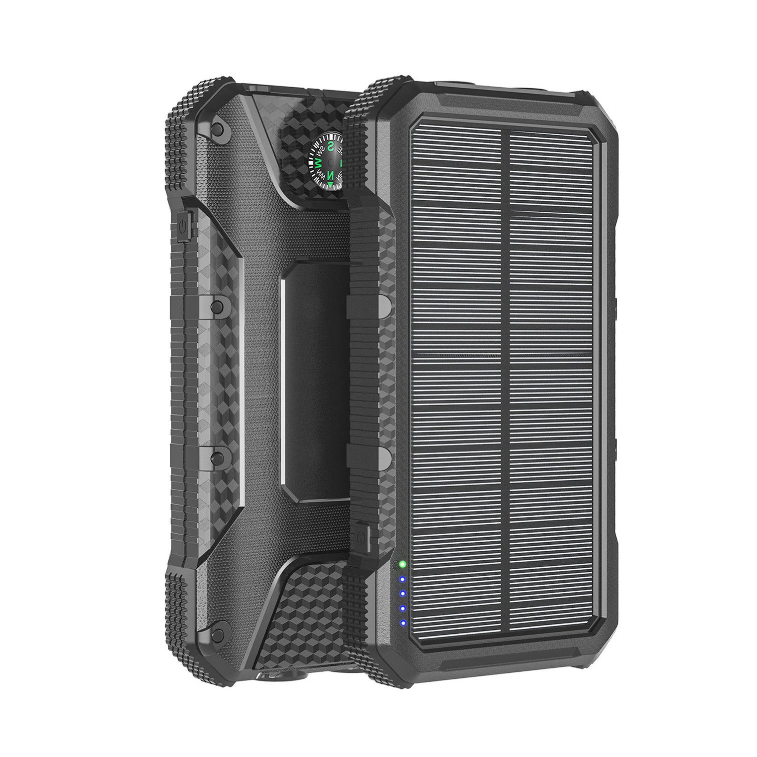 Outdoor Waterproof Power Bank 20000mAh With Solar Panel USB Charging Port LED Torch SOS Function - 7Pandas Australia