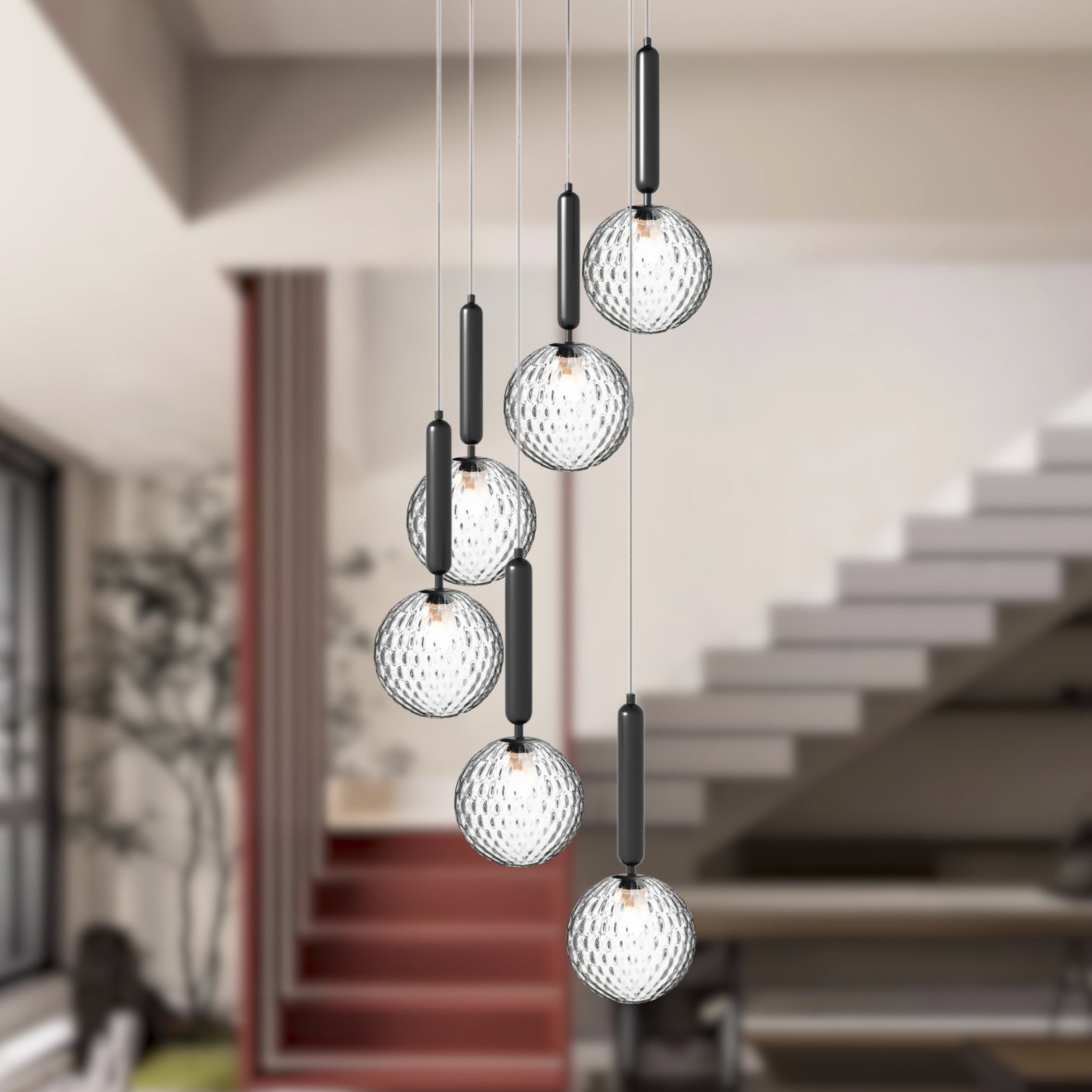 Possini Modern Style Glass Pendant Light Fancy Blown Glass 1-Light G9 Base - 7Pandas Australia