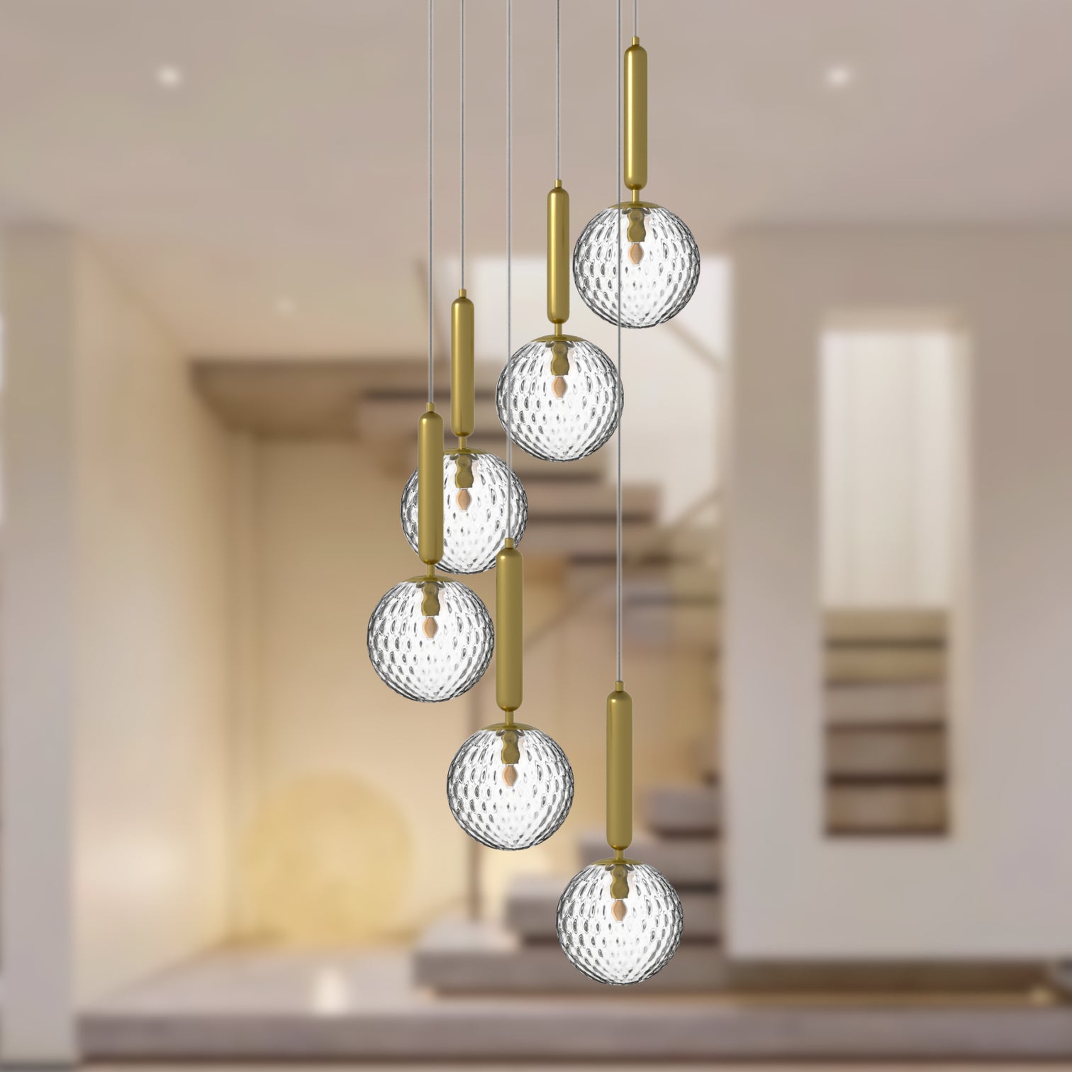 Possini Modern Style Glass Pendant Light Fancy Blown Glass 1-Light G9 Base - 7Pandas Australia