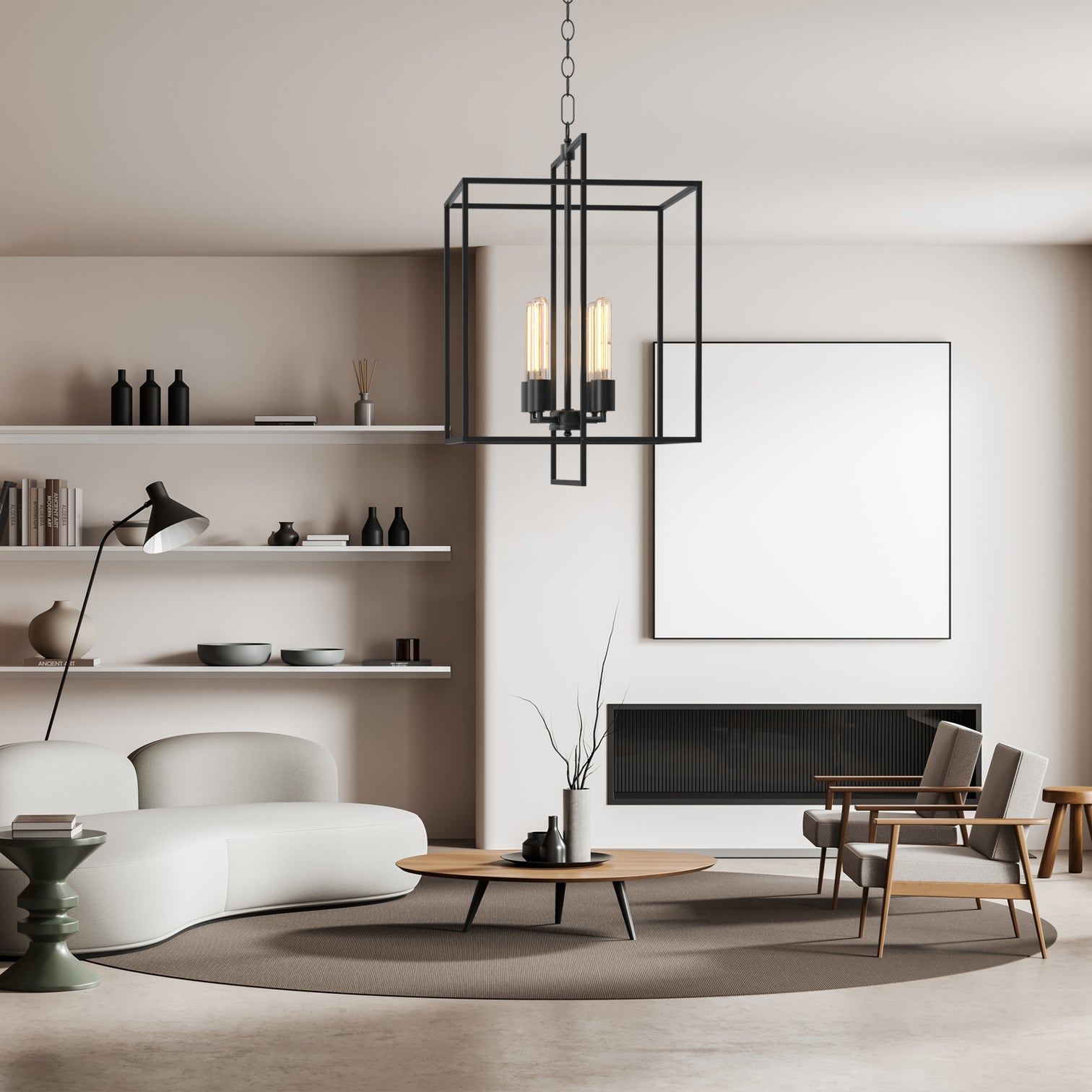 HELIOS 4-Lights Farmhouse Pendant Light Industrial Style Adjustable Hanging Light Fixtures - 7Pandas Australia