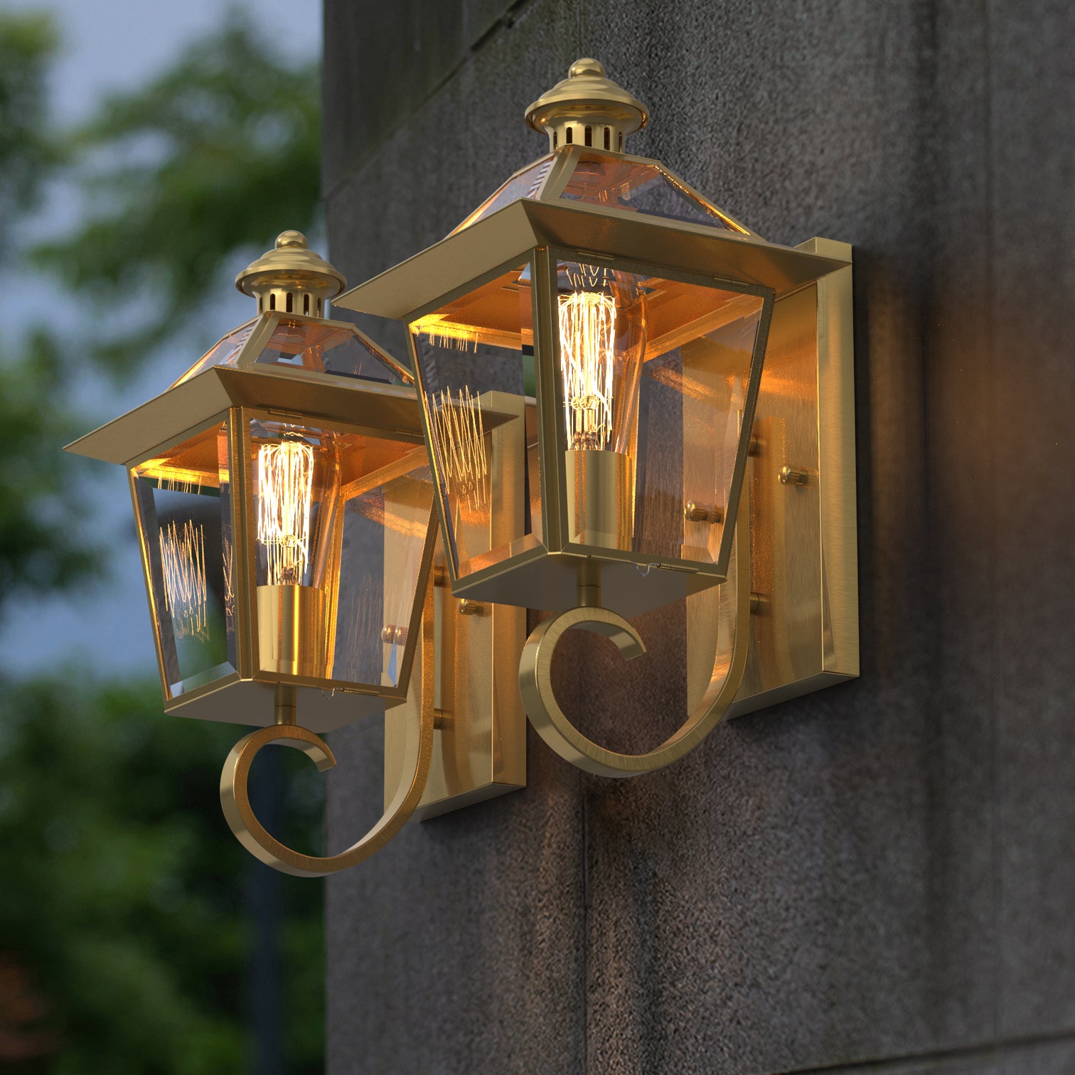 SUSAN Exterior Wall Light Solid Copper Wall Mounted Lantern Outdoor IP44 - 7Pandas Australia