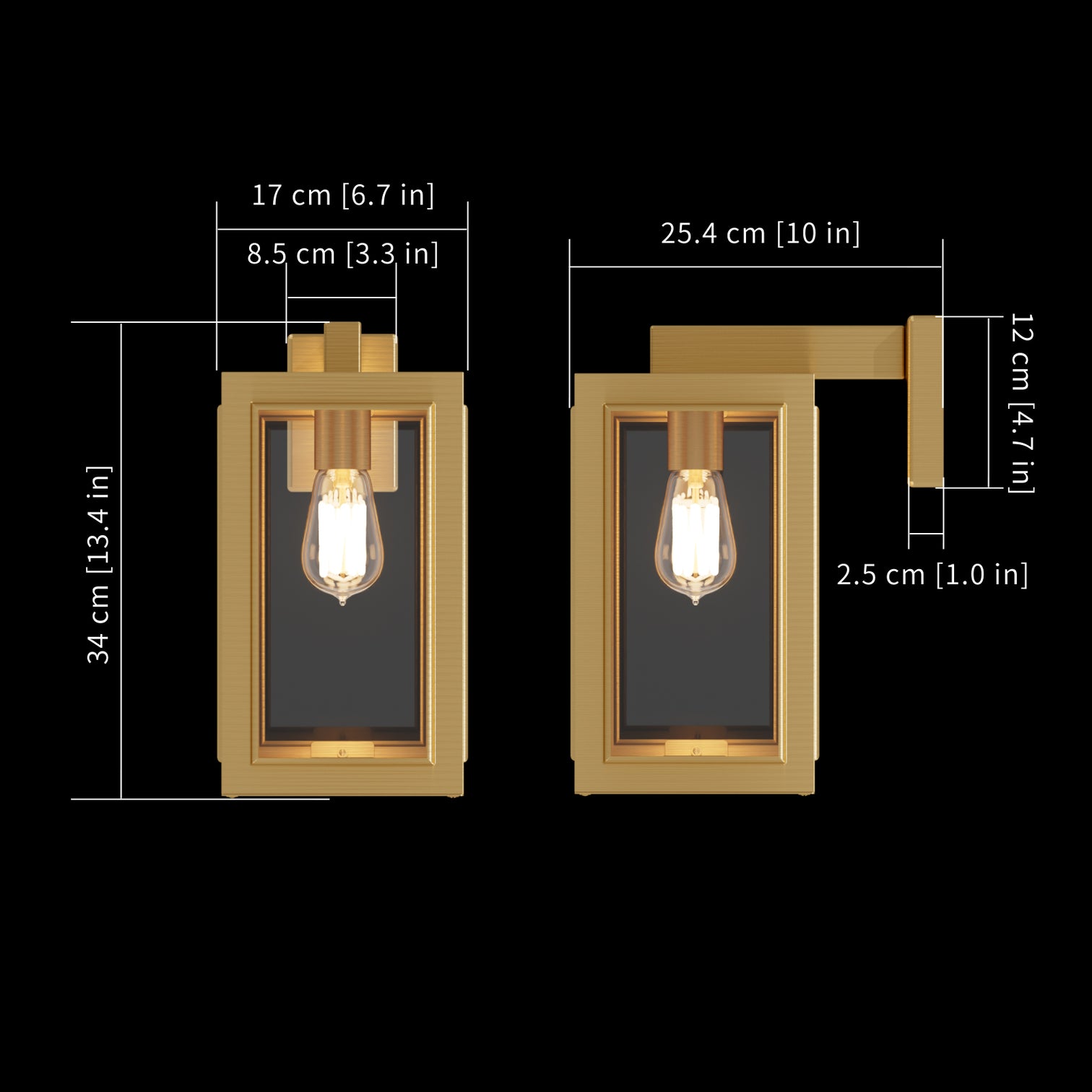 CHESTON Solid Copper Luxury Outdoor Exterior Wall Light Fixtures IP44 E27 - 7Pandas Australia