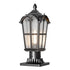 HALEY Exterior Outdoor Post Lights with Pier Mount Base Matt Black E27