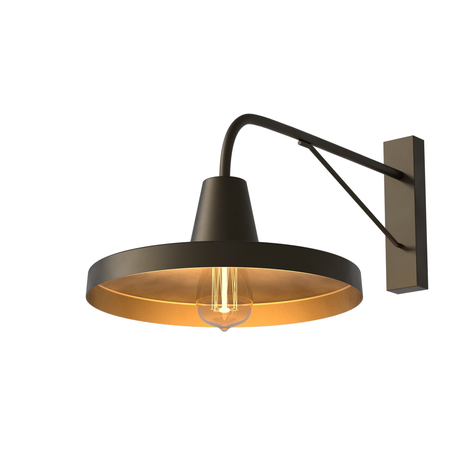 BIANCI Large Outdoor Barn Wall Light Fixture Matt Black IP44 E27
