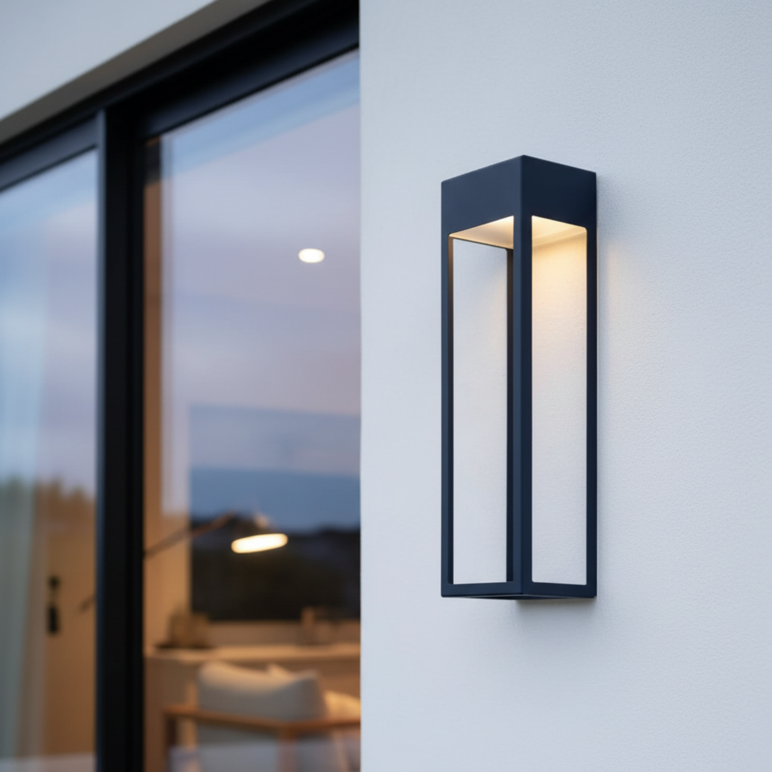 LUCCI Exterior LED Wall Light Fixture 26W 3000K IP44 Weatherproof Matt Black Dimmable - 7Pandas Australia