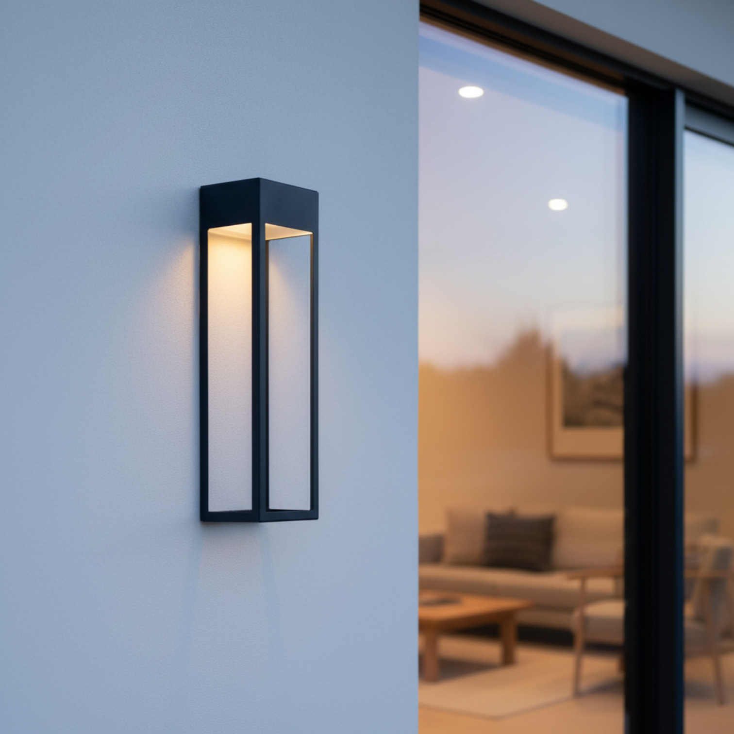 LUCCI Exterior LED Wall Light Fixture 26W 3000K IP44 Weatherproof Matt Black Dimmable - 7Pandas Australia