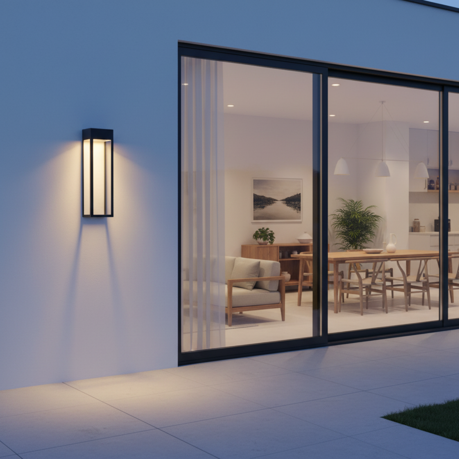 LUCCI Exterior LED Wall Light Fixture 26W 3000K IP44 Weatherproof Matt Black Dimmable - 7Pandas Australia