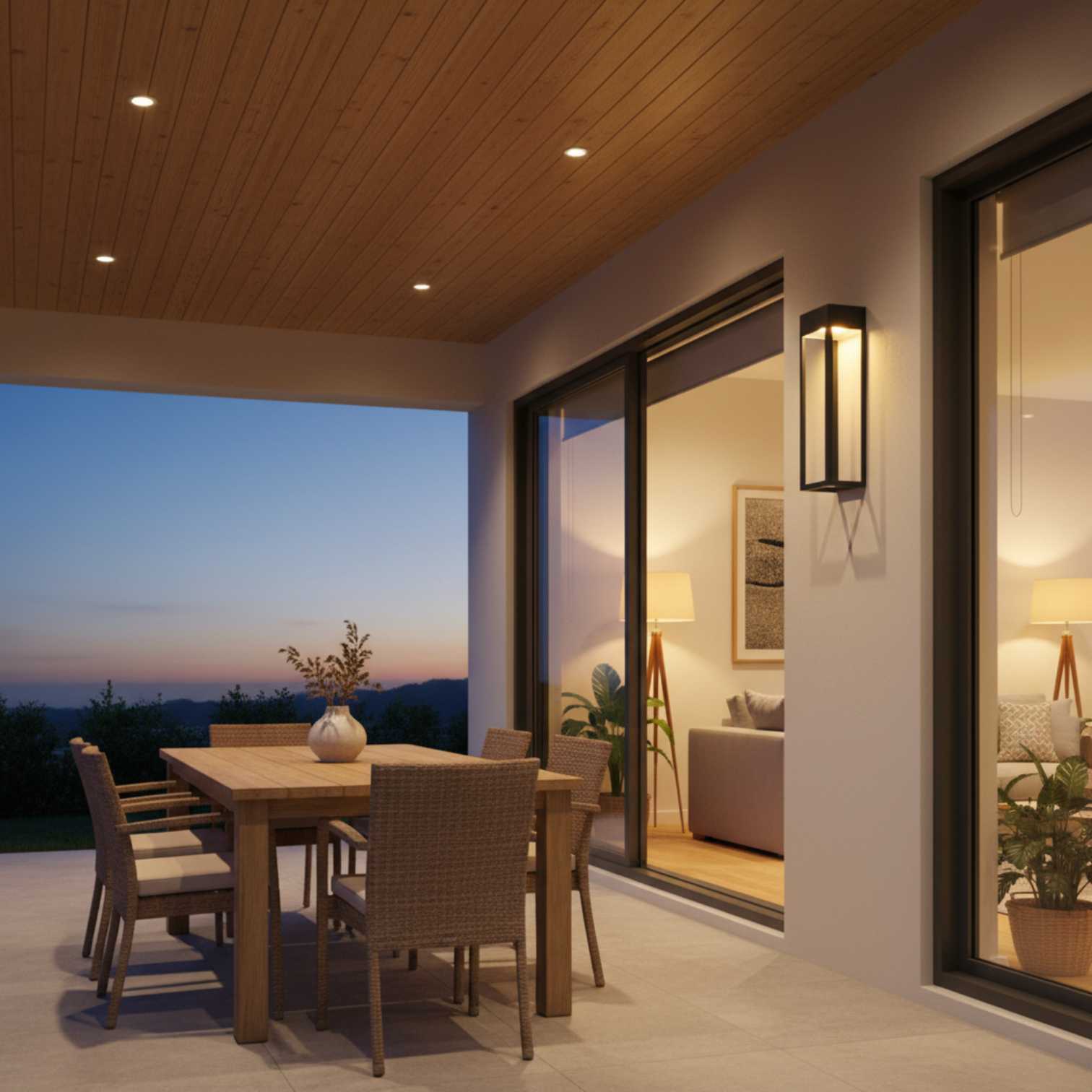 LUCCI Exterior LED Wall Light Fixture 26W 3000K IP44 Weatherproof Matt Black Dimmable - 7Pandas Australia