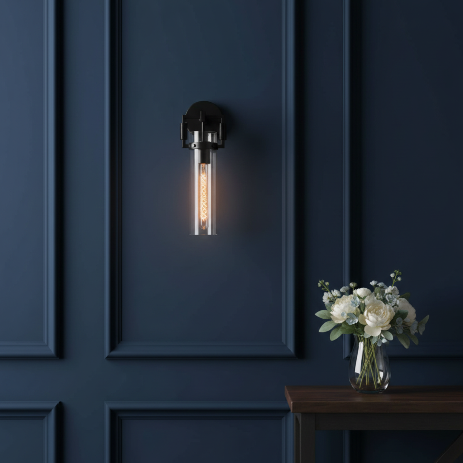 TUBULER Modern Style Clear Glass Interior Wall Light Fixture Dimmable - 7Pandas Australia