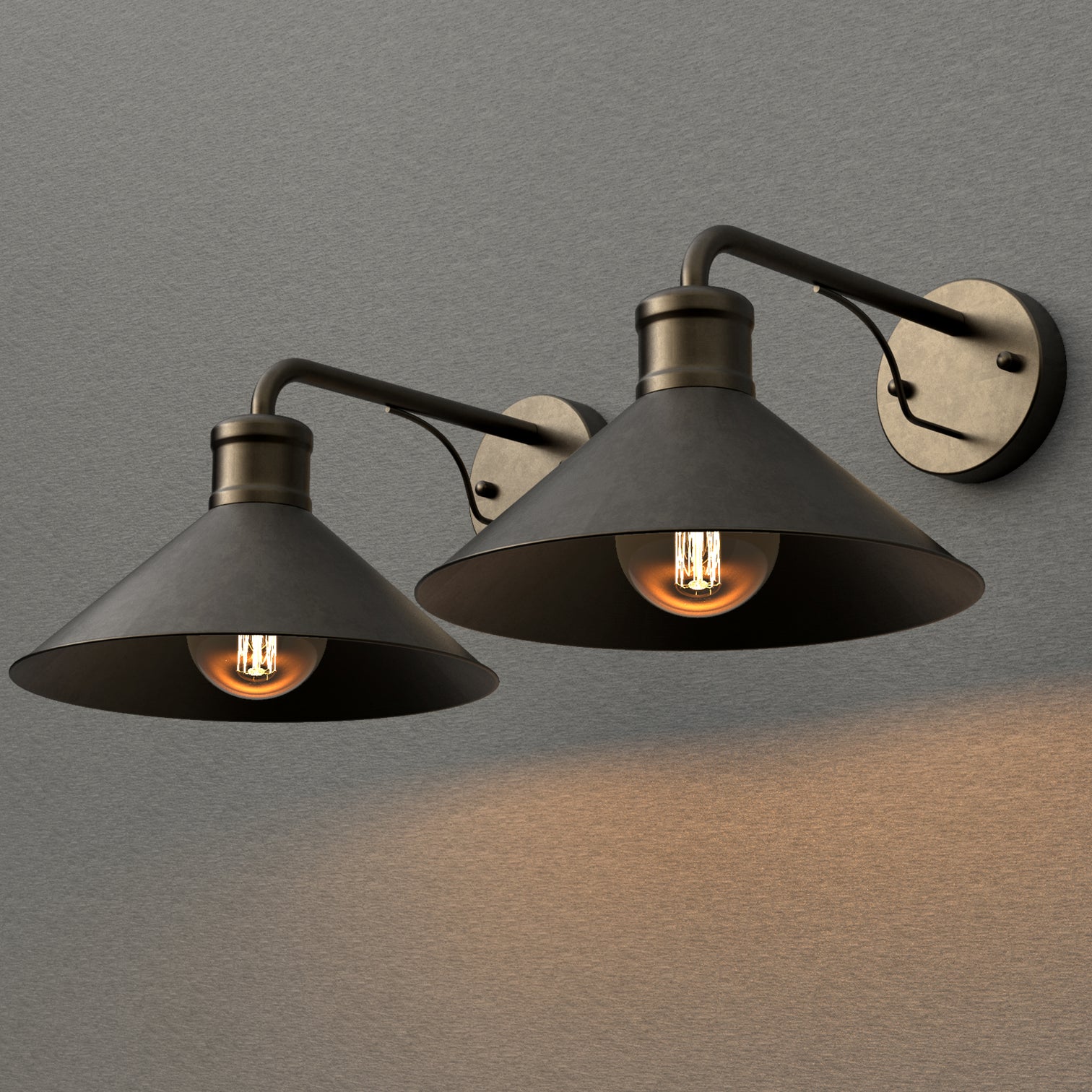 DOBLIN 2PACK Outdoor Wall Sconce Light Fixture LED Bulb included IP44 - 7Pandas Australia