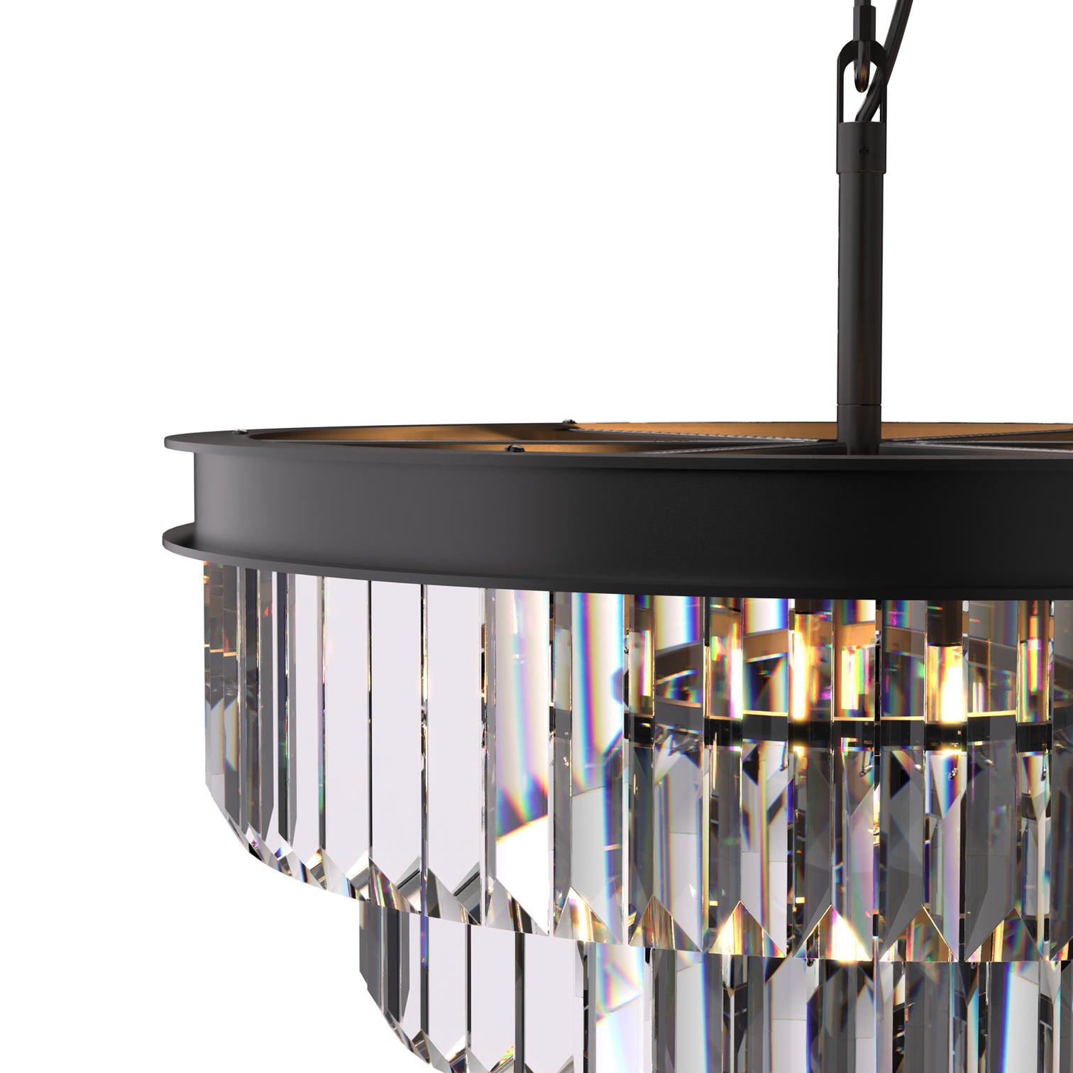 Terrance Round Modern Style Smoky Crystal Chandelier E14 Lamp Base - 7Pandas Australia