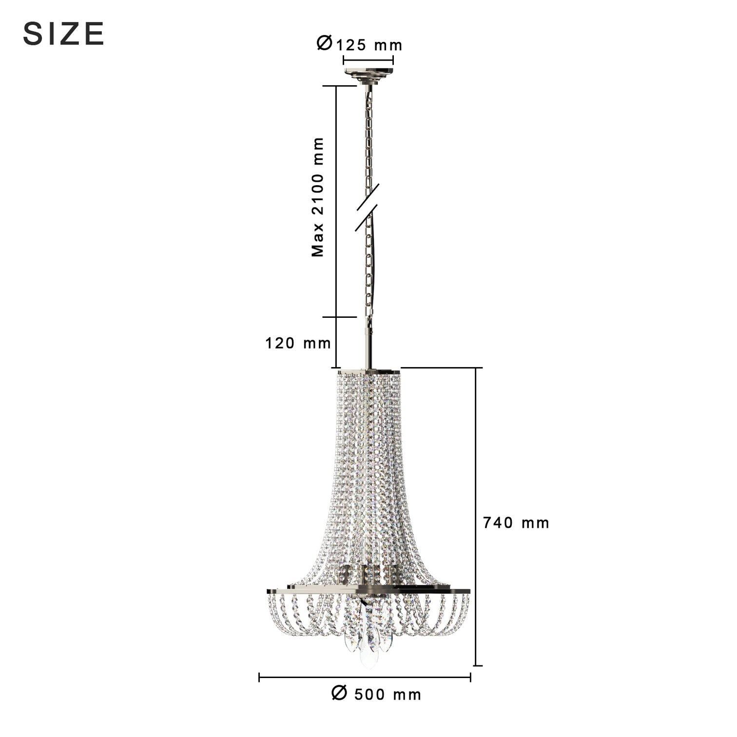 BRANDI 6-Lights 500mm French Empire Country Style Crystal Chandelier Pendant Light - 7Pandas Australia