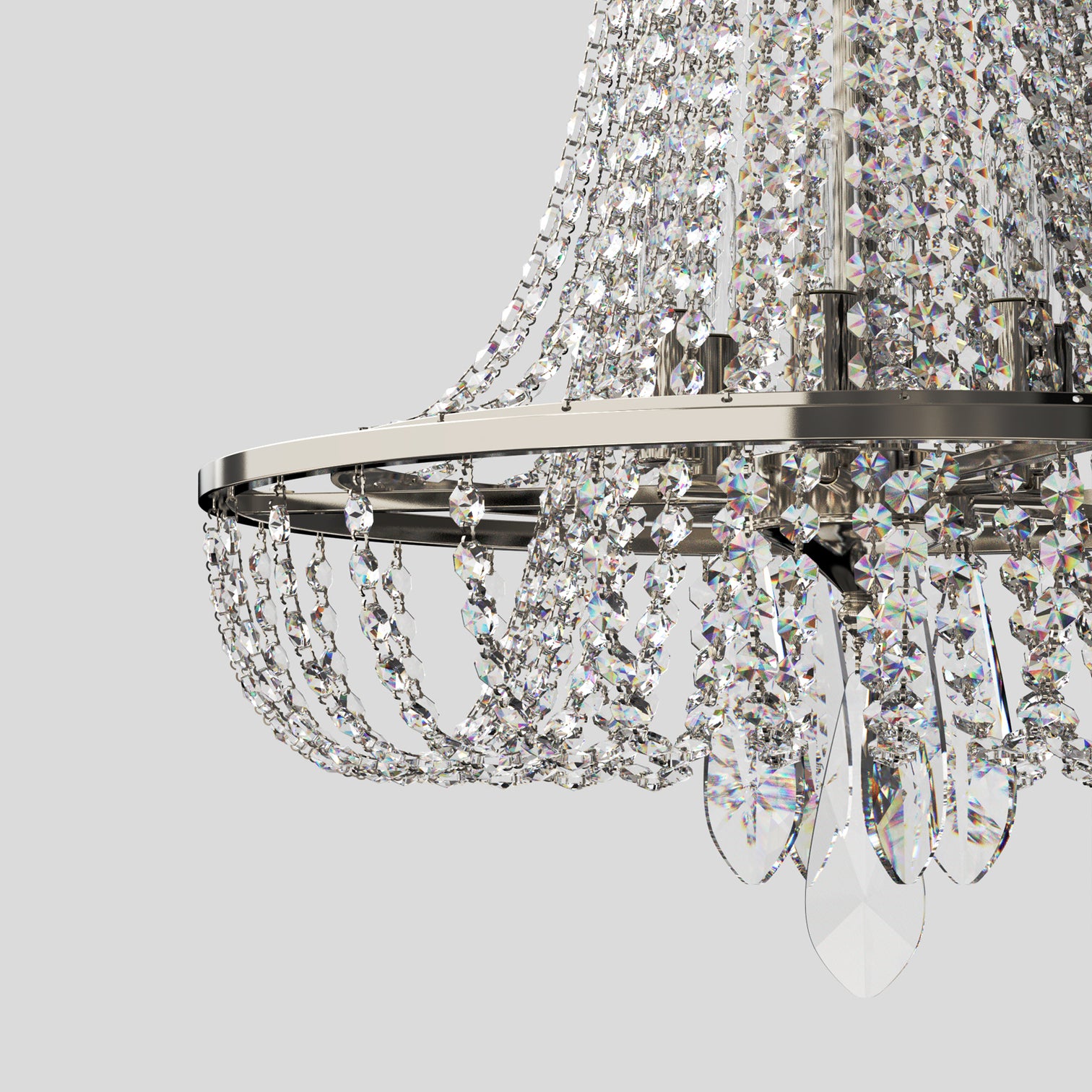 BRANDI 6-Lights 500mm French Empire Country Style Crystal Chandelier Pendant Light - 7Pandas Australia