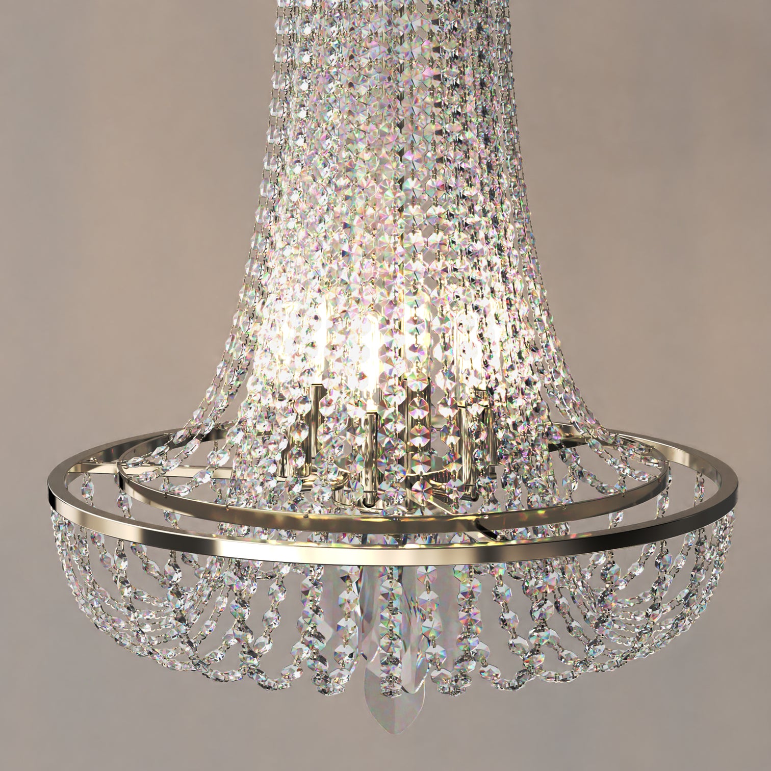 BRANDI 6-Lights 500mm French Empire Country Style Crystal Chandelier Pendant Light - 7Pandas Australia