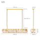 ALLYSON 18-Lights 1350mm Length Rectangle Alabaster Chandeliers Dining Room - 7Pandas Australia