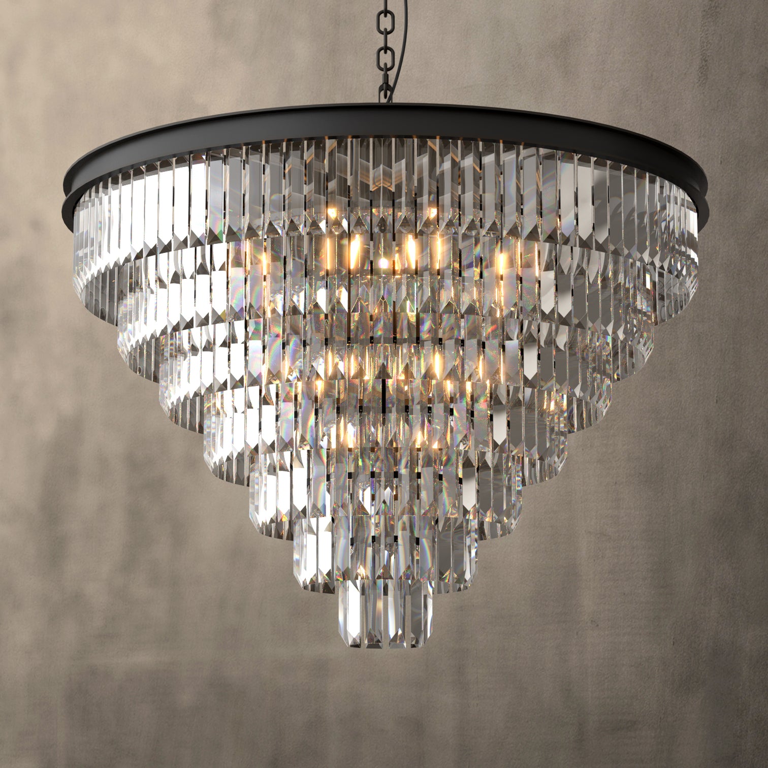 Teras K9 Modern Crystal Chandelier Round Light Fixture Dining Room Living Room E14 base - 7Pandas Australia
