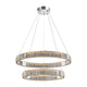 RING Double Layer Modern Style Round Crystal Chandelier Pendant Light Tri-color - 7Pandas Australia