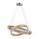 RING Double Layer Modern Style Round Crystal Chandelier Pendant Light Tri-color - 7Pandas Australia