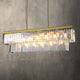 BILL Dimmable Luxury K9 Crystal Chandelier Rectangle Kitchen Dining Table 1250mm Length