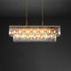 BILL Dimmable Luxury K9 Crystal Chandelier Rectangle Kitchen Dining Table 1250mm Length - 7Pandas Australia