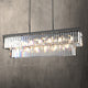 BILL Dimmable Luxury K9 Crystal Chandelier Rectangle Kitchen Dining Table 1250mm Length