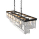 BILL Dimmable Luxury K9 Crystal Chandelier Rectangle Kitchen Dining Table 1250mm Length