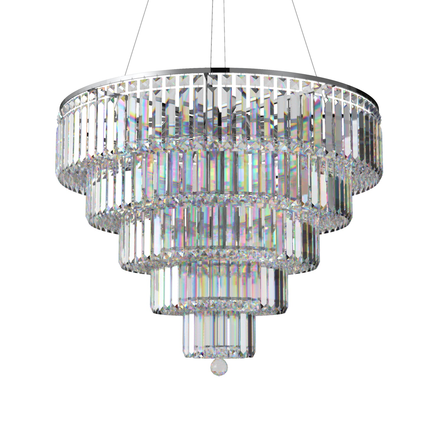 FIZAR K9 Large Contemporary Modern Crystal Chandelier Raindop Round Light Fixture E14 base - 7Pandas Australia