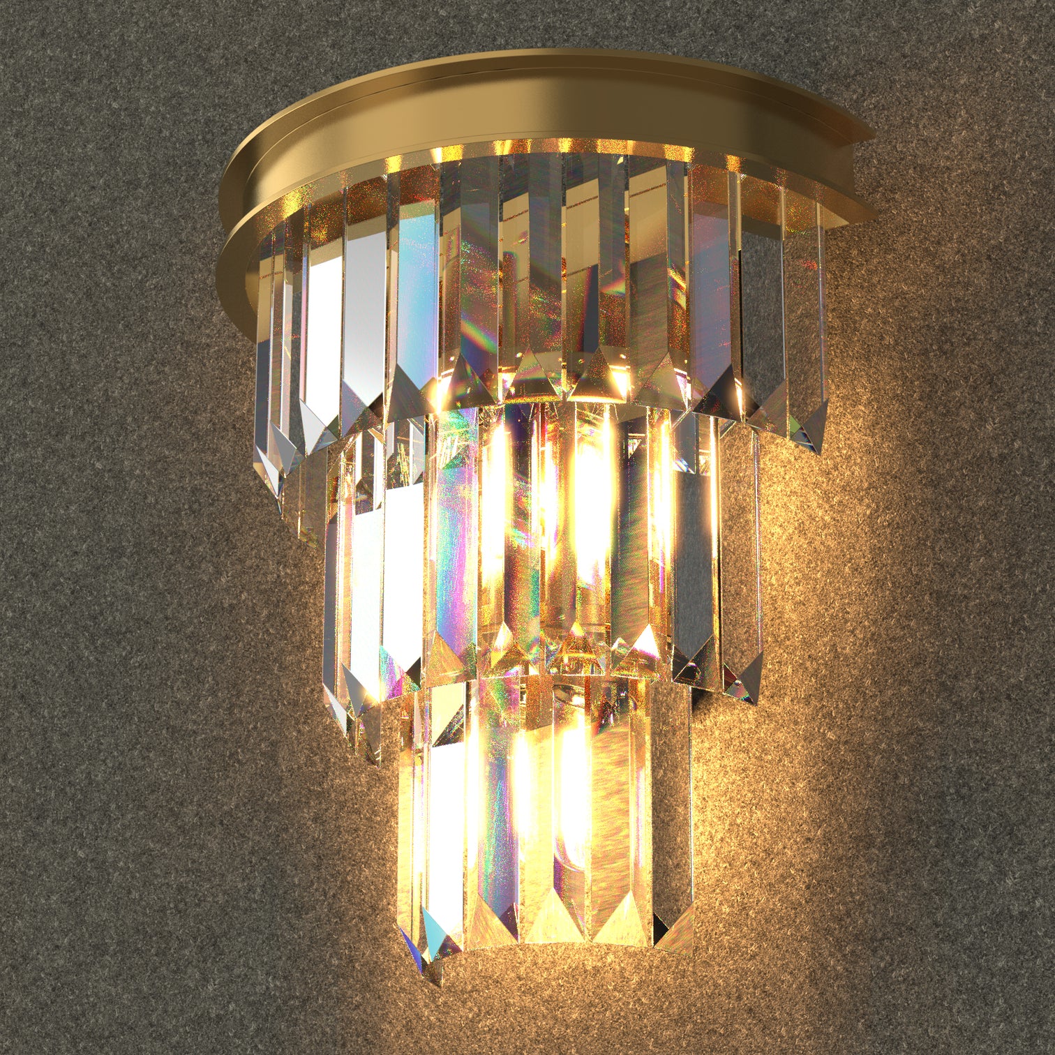 TERAS Contemporary Interior Crystal Wall Light for Living Room Bedroom Bathroom Bedside Hallway E14 base - 7Pandas Australia