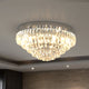 REXTON 600mm Contemporary Modern Crystal Chandelier Raindop Round Light Fixture Flush Mount LED Ceiling - 7Pandas Australia