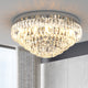 REXTON 600mm Contemporary Modern Crystal Chandelier Raindop Round Light Fixture Flush Mount LED Ceiling - 7Pandas Australia