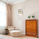 MELODY Modern Style  K9 Crystal Wall Light Living Bedroom Aged Brass E14 - 7Pandas Australia