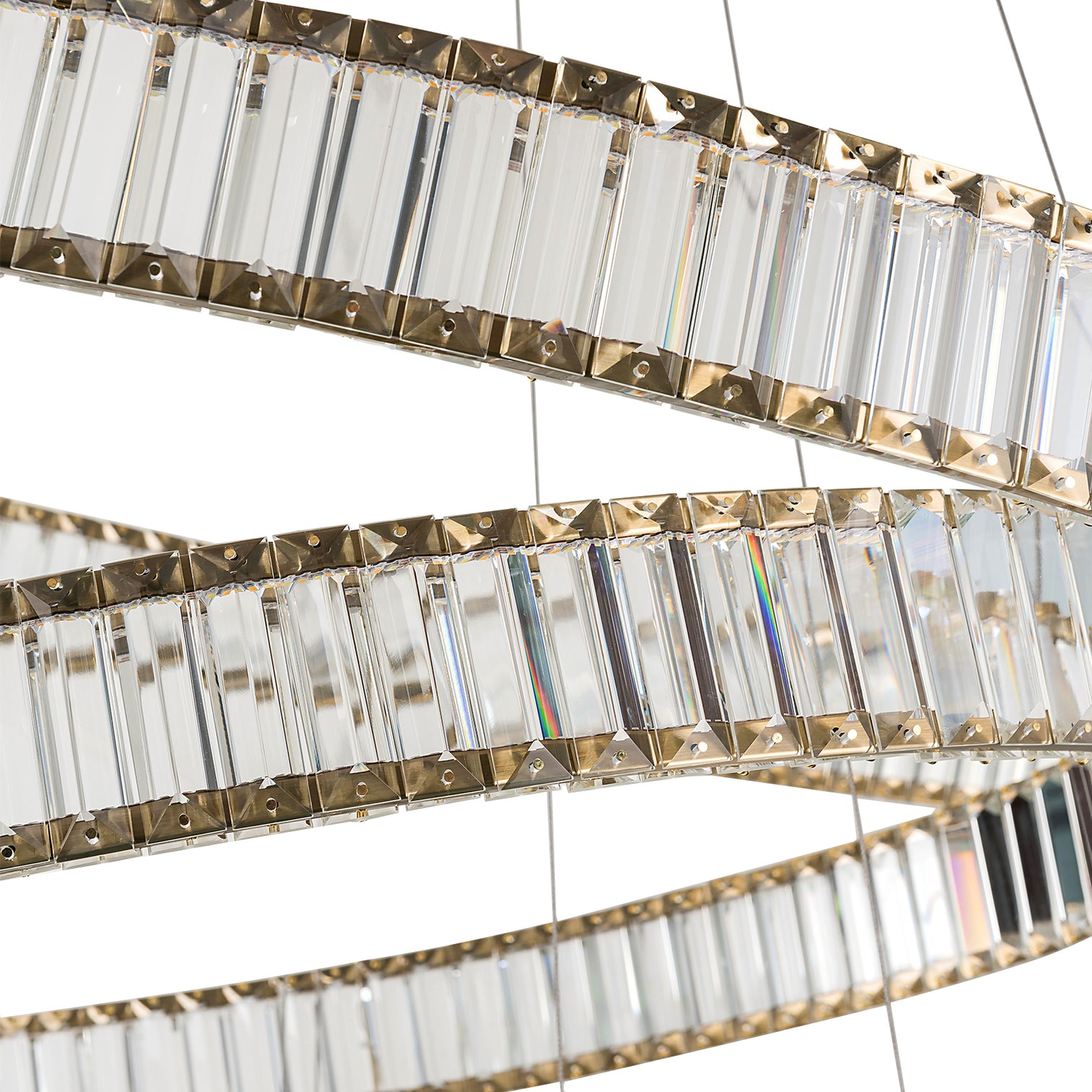 RING 4-Layer Modern K9 Luxury Crystal Chandelier LED 3CCT Dimmable Living Dining Room Foyer - 7Pandas Australia