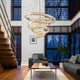 RING 4-Layer Modern K9 Luxury Crystal Chandelier LED 3CCT Dimmable Living Dining Room Foyer