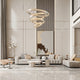 RING 4-Layer Modern K9 Luxury Crystal Chandelier LED 3CCT Dimmable Living Dining Room Foyer