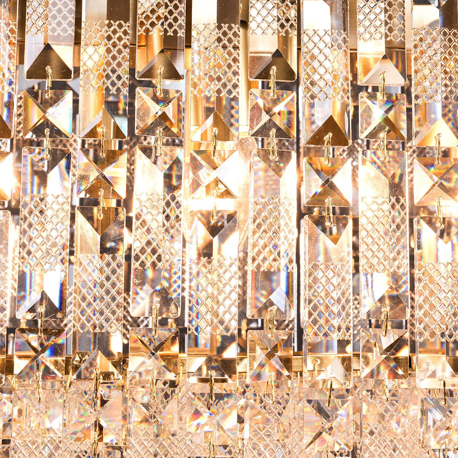 PERONI 1000mm Rectangle Modern Crystal Chandelier Lighting E14 Base