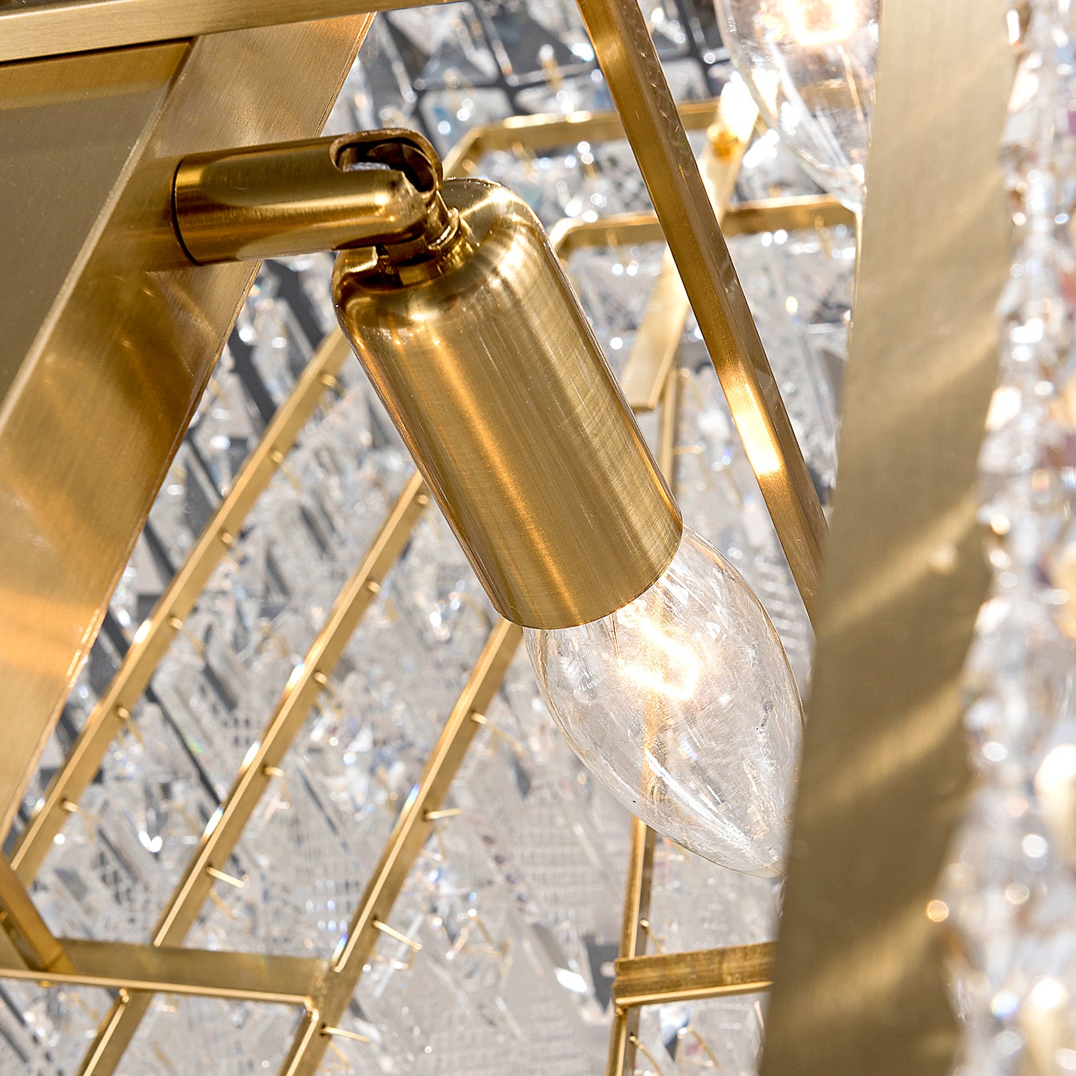 PERONI 1000mm Rectangle Modern Crystal Chandelier Lighting E14 Base