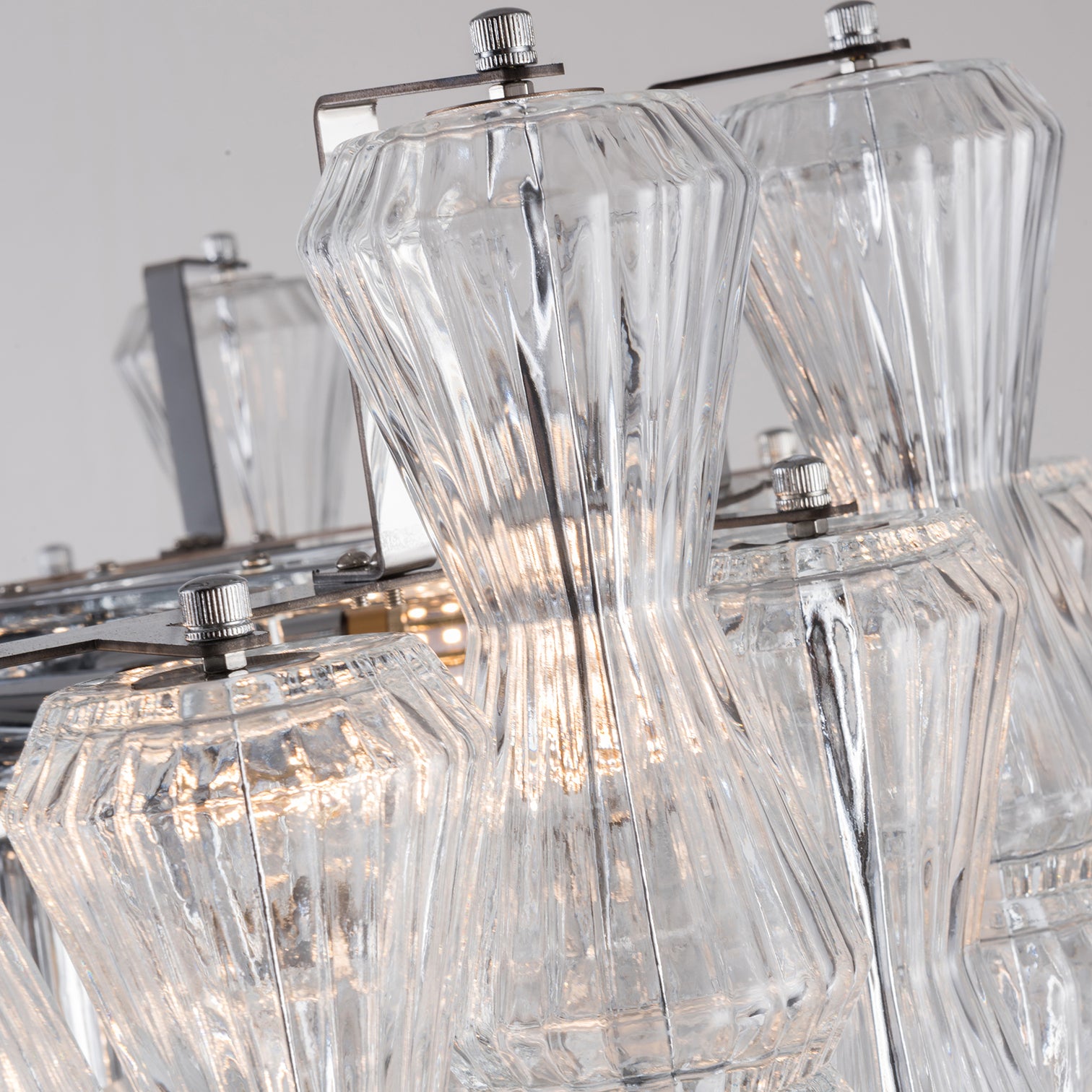 ARES Modern Style Round Chandelier Clear Hand Craft Glass Pendant Ceiling Feature - 7Pandas Australia